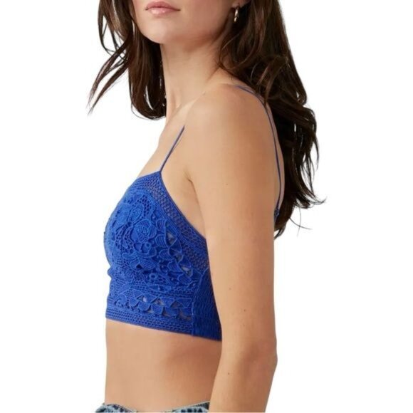 New Free People Intimately FP Lace Bralette in Blue Size S - Picture 3 of 7
